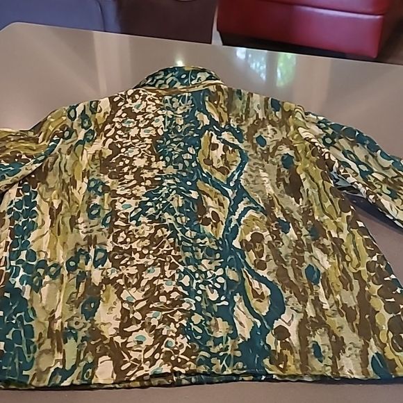 Alfred Dunner sz 6p button front shirt/ blouse - Picture 3 of 6